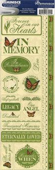 In Loving Memory, Cardstock Stickers, scrapbook (Reminisce)