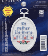 Mini Cross Stitch Kit & Frame, In My Garden (Janlynn)