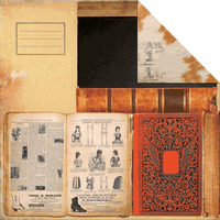 In the Attic Collection, Suitcase, double-sided scrapbook paper (Kaisercraft)<br><font color=red>50% off</font>