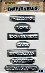 Inspirables, ENGAGEMENT, metal scrapbook stickers (Sticko)