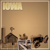 Iowa, Travel, States, scrapbook paper (Stamping Station)