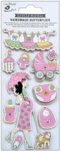 It's A Girl, pregnancy, 3D Scrapbook stickers, 10/pk (Little Birdie)<br><font color=red>25% off</font>