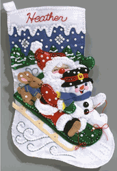 Janlynn: Christmas Fun, felt applique kit