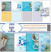 Jewish Celebrations Kit, 8 double-sided scrapbook papers & sticker sheet (Reminisce)