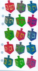 Jewish, Dreidel, scrapbook stickers (Sticko) 