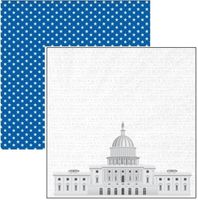 July 4th & Washington DC Collection, The Capital & All Star Salute, double-sided scrapbook paper (Reminisce)