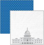 July 4th & Washington DC Collection, The Capital & All Star Salute, double-sided scrapbook paper (Reminisce) 