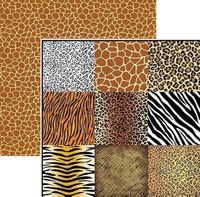 Jungle-Icious Collection, Giraffe Print, double-sided, scrapbook cardstock (Reminisce)<br><font color=red>25% off</font>