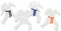 Karate, scrapbook brads, 12/pack (Eyelet Outlet)