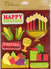 Kwanza, Holiday Sticker Medley, 3D scrapbook stickers (K&Company)
