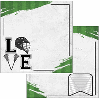 Lacrosse Love, double-sided 12x12" scrapbook paper (Scrapbook Customs)