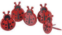 Lady Bugs, scrapbook brads, 12/pk (Eyelet Outlet)