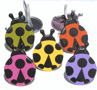 Ladybugs: Colorful, scrapbook brads, 12/pack (Eyelet Outlet)