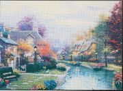Lamplight Brooke, 16x12" embellished cross stitch kit (Thomas Kinkade)