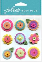 Layered Mini Flowers, 3D scrapbook stickers (Jolee's Boutique) 