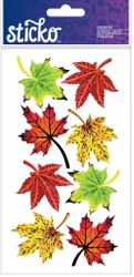 Leaves, Maple, Vellum, metallic accents, scrapbook stickers (Sticko)<br><font color=red>29% off</font>