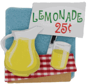 Lil' Stacks, Lemonade Stand, 3-D, summer scrapbook stickers (Karen Foster)