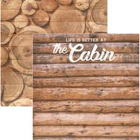 Life is Better at the Cabin, double-sided scrapbook paper (Scrapbook Customs)