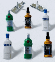 Liquor Bottle, scrapbook brads, 12/pk (Eyelet Outlet)  