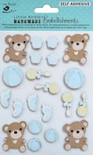 Little Hands - Tiny Feet, baby, 3D Scrapbook glitter stickers, 21/pk (Little Birdie)<br><font color=red>25% off</font>