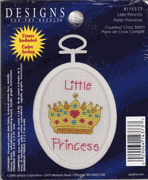 Mini Cross Stitch Kit & Frame, Little Princess (Janlynn)