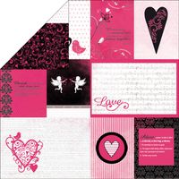 Love Notes Collection, Affection, double-sided scrapbook paper (Kaisercraft)<br><font color=red>50% off</font>