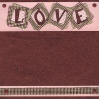 Love, textured look, scrapbook paper (Stamping Station)