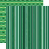 Lucky Me Collection, Lucky Stripe, St Patrick's Day, double-sided, scrapbook paper (Reminisce)