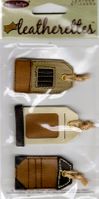Luggage Tags, Leatherettes 3D scrapbook stickers (Jolee's Boutique) 