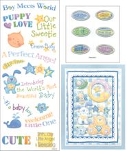 Mackinac Moon, Baby Boy, coordinating scrapbook embellishments 3 sheets/pkg (Creating Keepsakes)<br><font color=red>33% off</font>