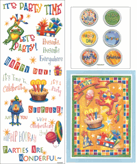 Mackinac Moon, Birthday, coordinating scrapbook embellishments 3 sheets/pkg (Creating Keepsakes)<br><font color=red>33% off</font>