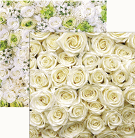 Made With Love Collection, White Roses, double-sided scrapbook paper (Reminisce)