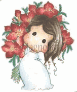 Magnolia, Mini Waiting for Christmas Collection, Sparkle Poinsettia Tilda, cling stamp<br><font color=red>50% off</font>