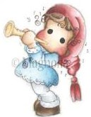 Magnolia, Mini Waiting for Christmas Collection, Tilda With Trumpet, cling stamp<br><font color=red>50% off</font>