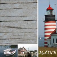 Maine, Travel, States, scrapbook paper (Stamping Station)