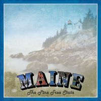 Maine Vintage, States scrapbook paper (Stamping Station)