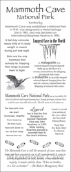 Mammoth Cave National Park, scrapbook stickers (It Takes Two)