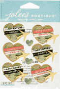 Map Heart Airplanes, Repeats, 3-D scrapbook stickers (Jolee's Boutique) <br><font color=red>50% off</font>