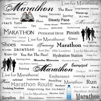 Marathon, scrapbook paper (Stamping Station)