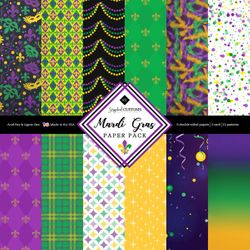 Mardi Gras, scrapbook paper pack (Scrapbook Customs)