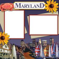 Maryland, Travel, States, scrapbook paper (Stamping Station)