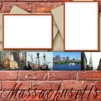 Massachusetts, Travel, States, scrapbook paper (Stamping Station)