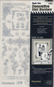 Mat Borders, decorative rub-on, Silver, scrapbook (Chartpak)