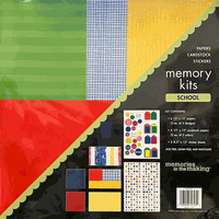 Memories in the Making Kit, SCHOOL, scrapbook papers & stickers (Leisure Arts)<br><font color=red>Save 30%</font>