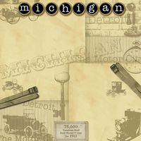 Michigan, Travel, States, scrapbook paper (Stamping Station)