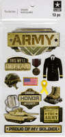 Miliary: Army, 3D scrapbook stickers 4x7" (Recollections)<br><font color=red>20% off</font>