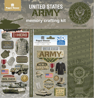 Military Page Kit, 12x12", Army, scrapbook (Paper House)