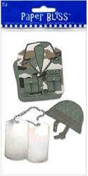 Military Pride, scrapbook stickers (Paper Bliss)