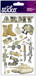 Military, scrapbook stickers (Sticko)<br>(3_choices)