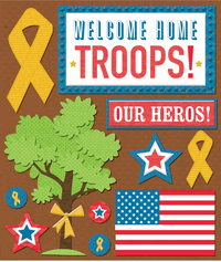 Military, Sticker Medley, scrapbook stickers (K&Company)<br>(2_choices)